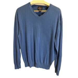 Jos A Banks signature collection blue v neck Pima cotton, Men’s Large